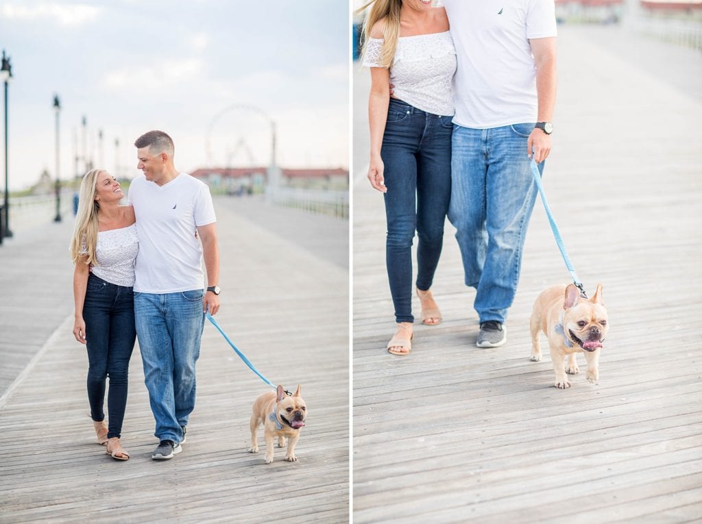 Engagement Session on the beach boardwalk 